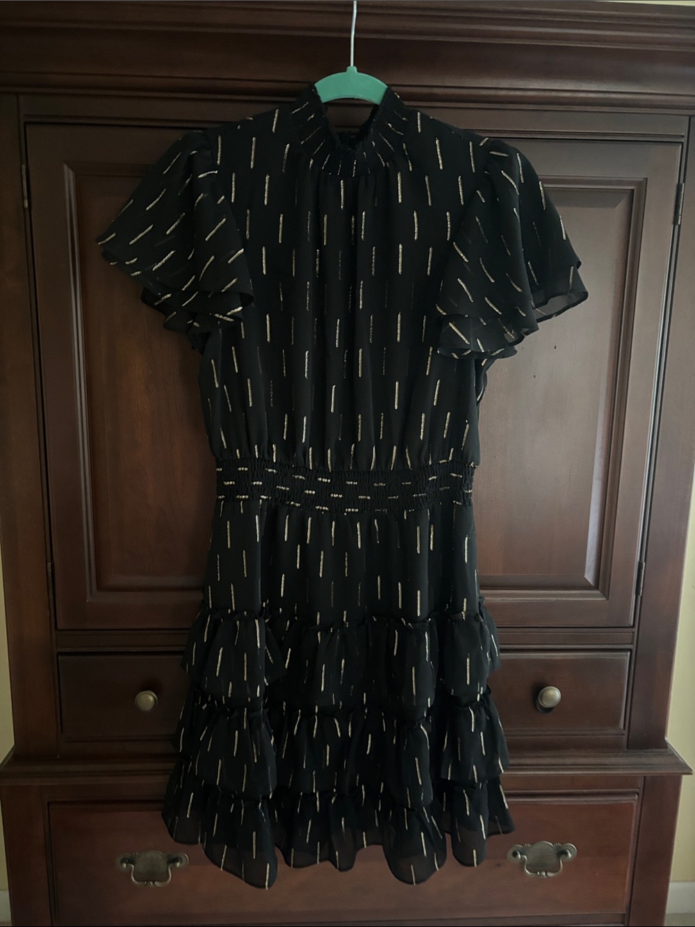 Medium MSK tiered chiffon cocktail dress